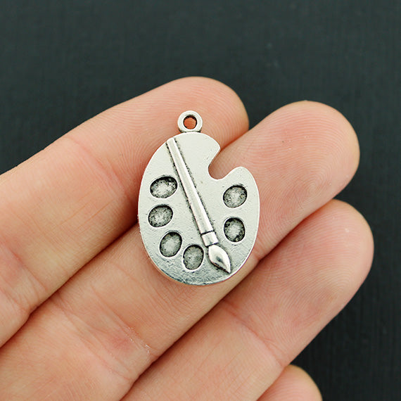 6 breloques argentées d'artiste - SC366