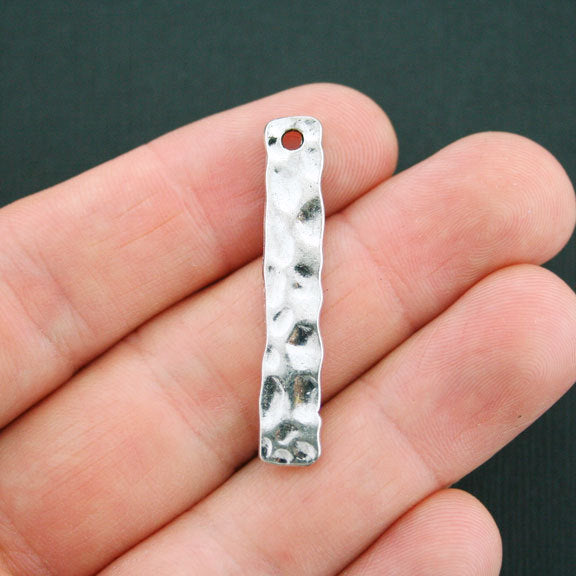 6 Blessed Antique Silver Tone Charms - SC4914