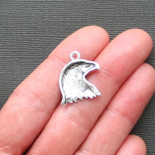 6 Eagle Antique Silver Tone Charms - SC2371