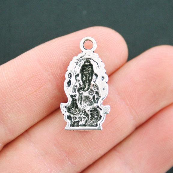 6 breloques Ganesha argentées antiques - SC2400