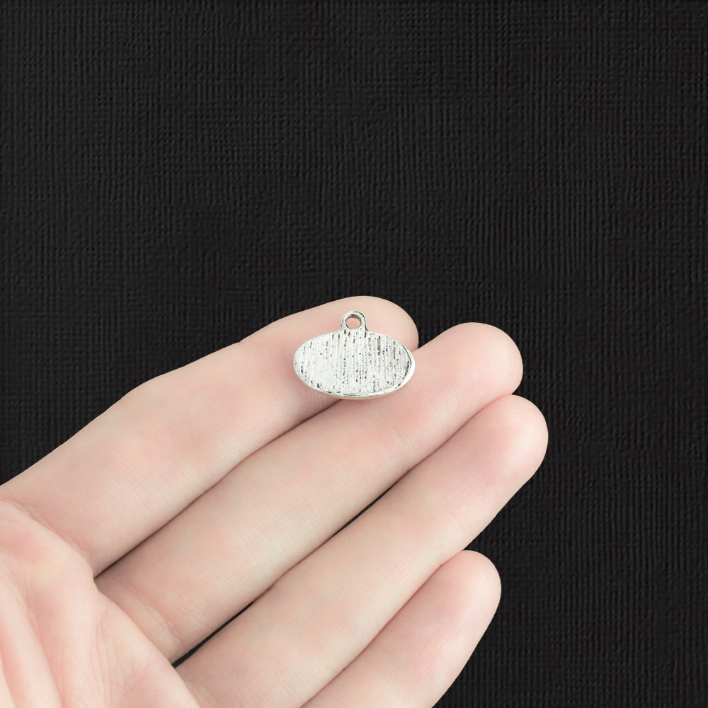 6 Honor Student Antique Silver Tone Charms 2 Sided - SC1249