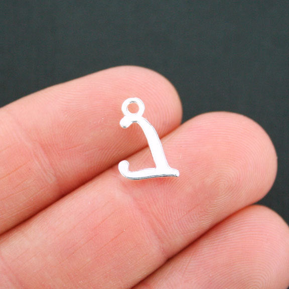 6 breloques de ton argent antique lettre L - SC5359