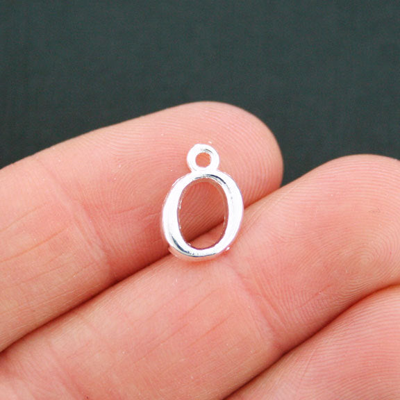 6 Letter O Antique Silver Tone Charms - SC5362