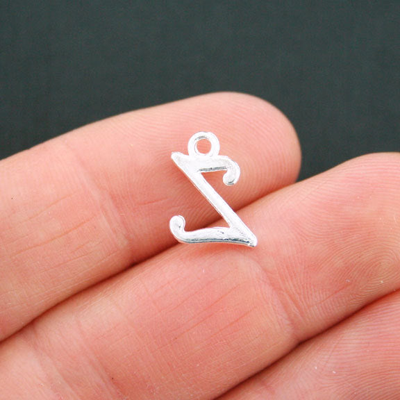 6 breloques de ton argent antique lettre Z - SC5373