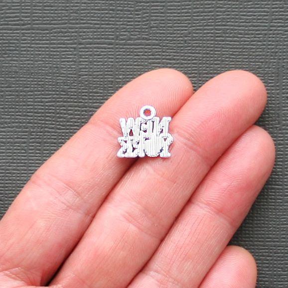 6 New York Antique Silver Tone Charms - SC2309