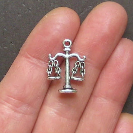 6 écailles de ton argent antique breloques 3D - SC265