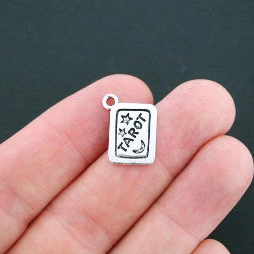 6 breloques de ton argent antique de carte de tarot - SC130