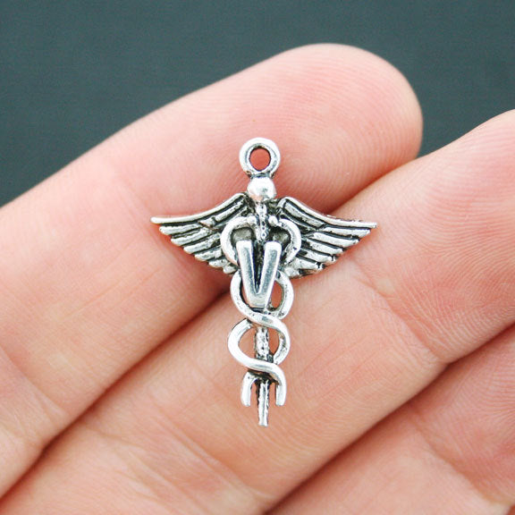 6 Veterinarian Antique Silver Tone Charms - SC3907