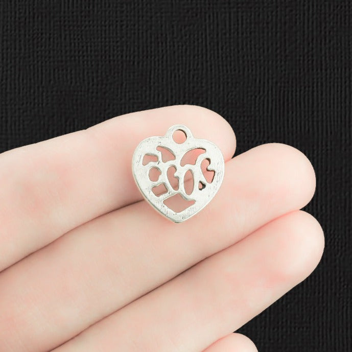 6 Year 2025 Antique Silver Tone Charms - SC2172