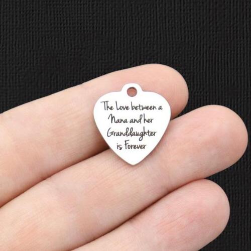 Nana Granddaughter Stainless Steel Charms - The love between is forever - BFS011-6009