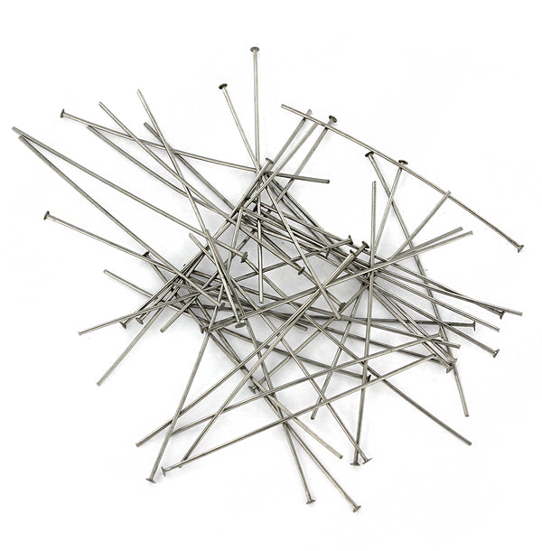 Stainless Steel Flat Head Pins - 50mm - 100 Pieces - PIN062
