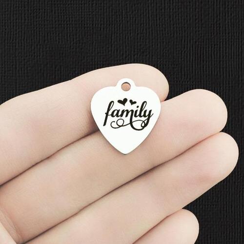 Family Stainless Steel Charms - BFS011-6464