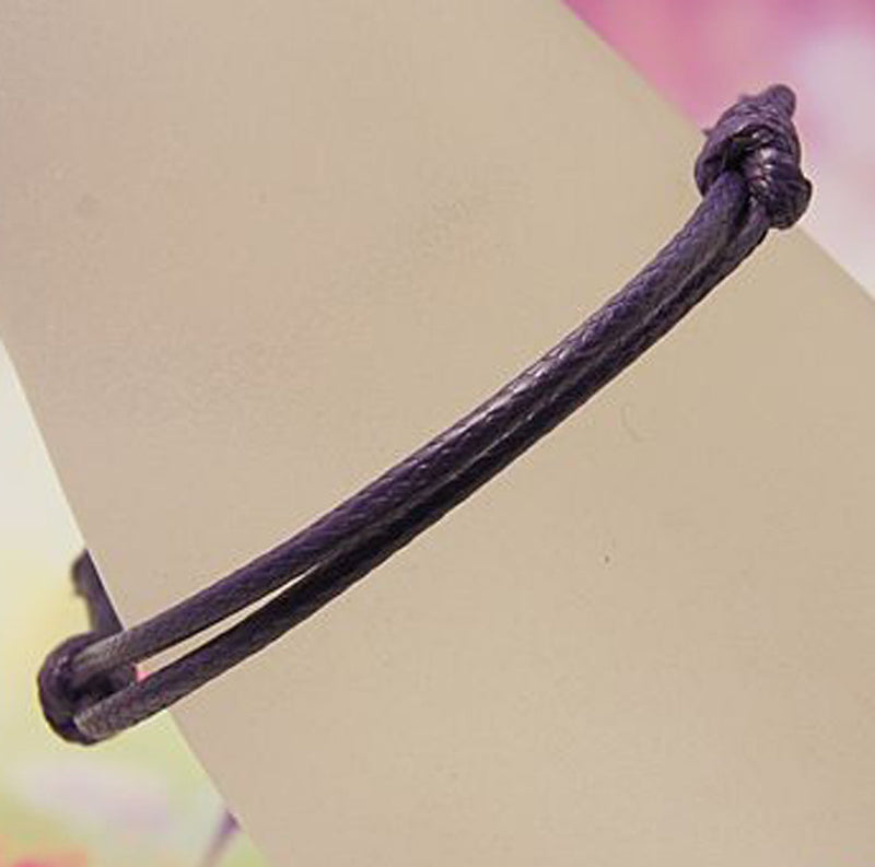 Purple Wax Cord Bracelets - 40-80mm - 4 Bracelets - N080