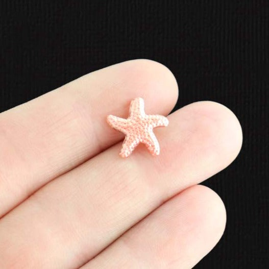 Starfish Spacer Beads 14mm - Rose Gold Tone - 8 Beads - GC590