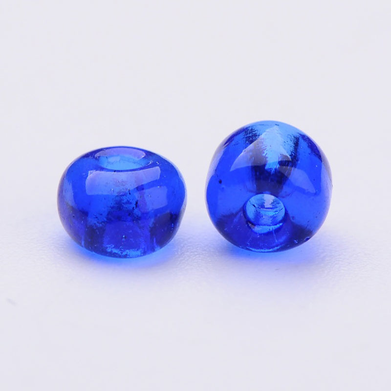 Seed Glass Beads 6/0 4mm - Royal Blue - 50g 496 beads - BD1282