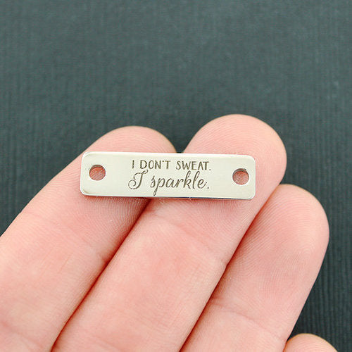 I Sparkle Stainless Steel Connector Charms - I don't sweat - BFS016-7420