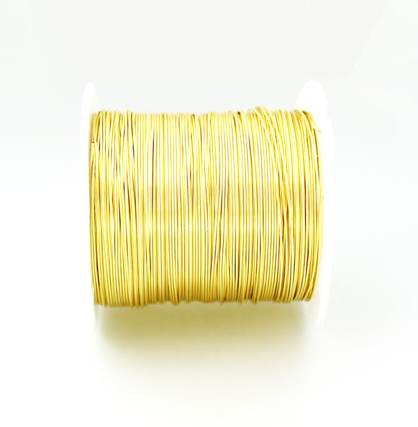 BULK Gold Tone Craft Wire - Tarnish Resistant - Choose Your Length - 0.5mm - Bulk Pricing Options - Z988