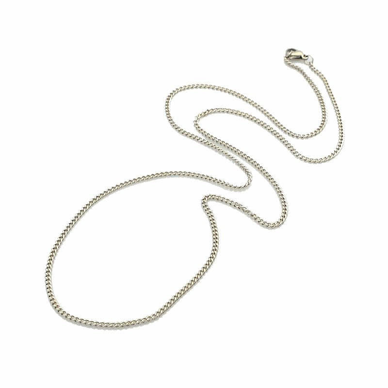 Stainless Steel Curb Chain Necklaces 24" - 1mm - 5 Necklaces - N114