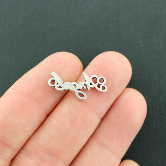 8 Angel Connector Antique Silver Tone Charms - SC363