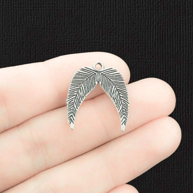 8 breloques de ton argent antique ailes d'ange - SC1067