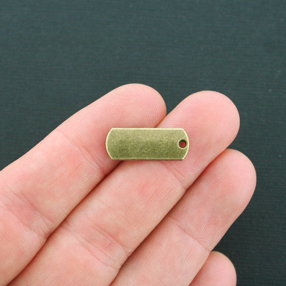 8 Blessed Antique Bronze Tone Charms - BC1207