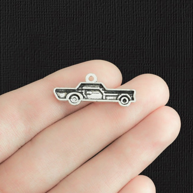 8 Car Antique Silver Tone Charms - SC105