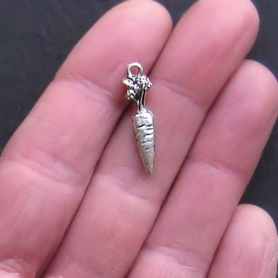 8 Carrot Antique Silver Tone Charms - SC944