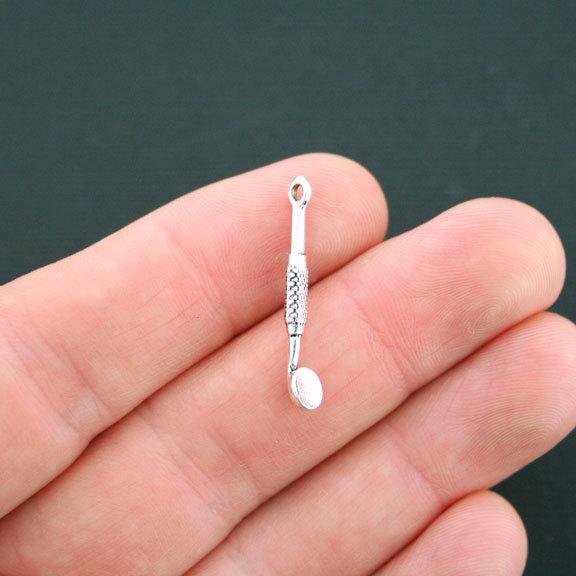 8 Dentist Mirror Antique Silver Tone Charms 3D - SC2422