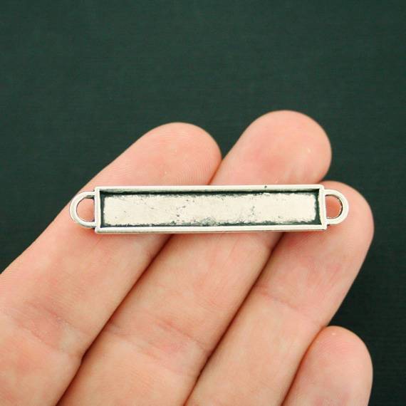 8 Enjoy the Journey Connector Antique Silver Tone Charms - SC4334