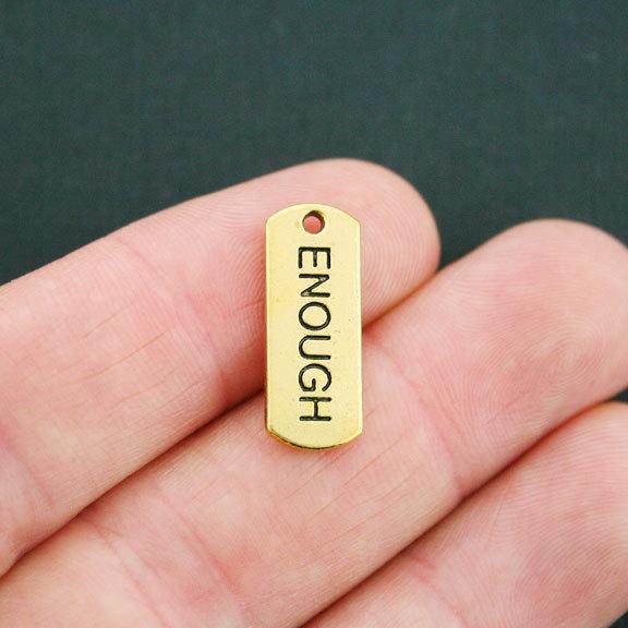 8 Enough Antique Gold Tone Charms - GC638