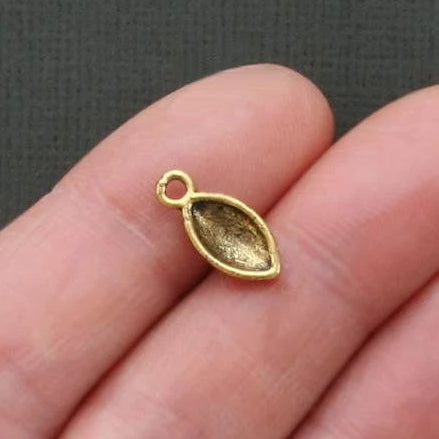 8 Football Antique Gold Tone Charms - GC093