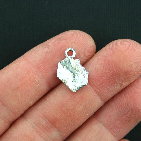 8 Gift Antique Silver Tone Charms - SC505