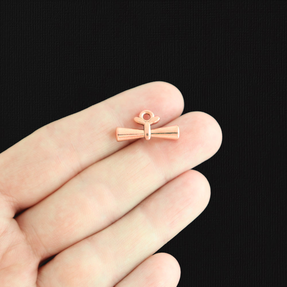 8 Graduate Diploma Rose Gold Tone Charms - GC921