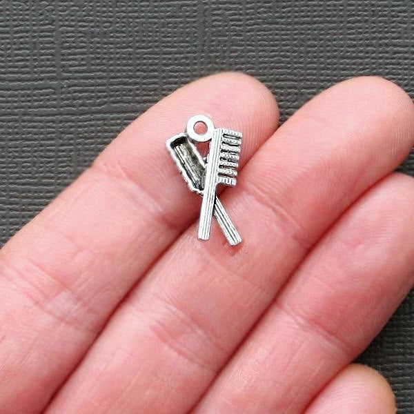 8 Hairdresser Antique Silver Tone Charms - SC1931