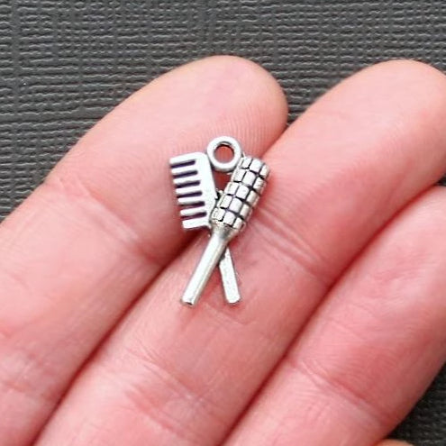 8 Hairdresser Antique Silver Tone Charms - SC1931