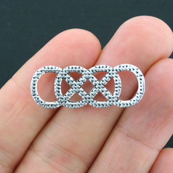 8 Infinity Antique Silver Tone Charms - SC748