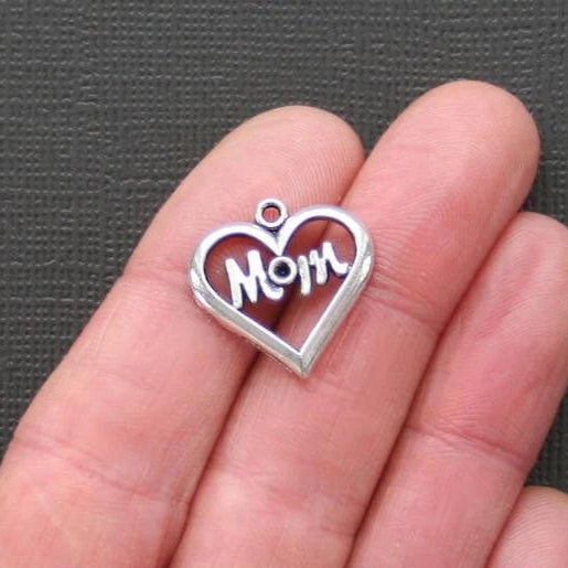 8 Mom Antique Silver Tone Charms - SC2161