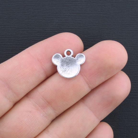 8 Mouse Antique Silver Tone Charms - SC3273