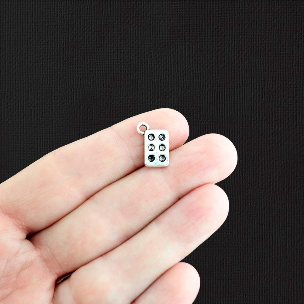 8 Muffin Tin Antique Silver Tone Charms - SC1216