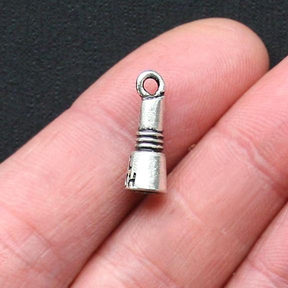 8 Nail Polish Antique Silver Tone Charms 3D - SC3003