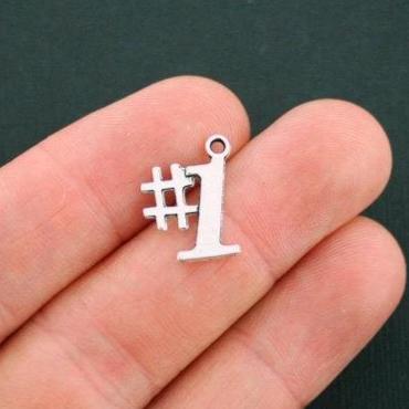 8 charmes de ton argent antique numéro 1 - SC5658