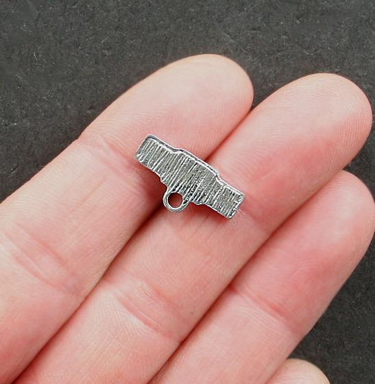 8 Redneck Antique Silver Tone Charms - SC1241