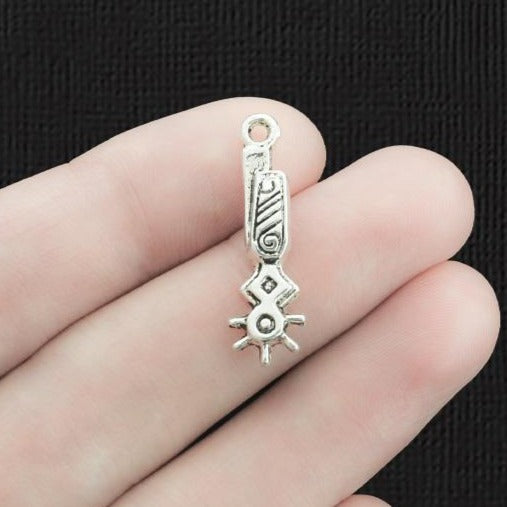 8 Spur Antique Silver Tone Charms - SC114