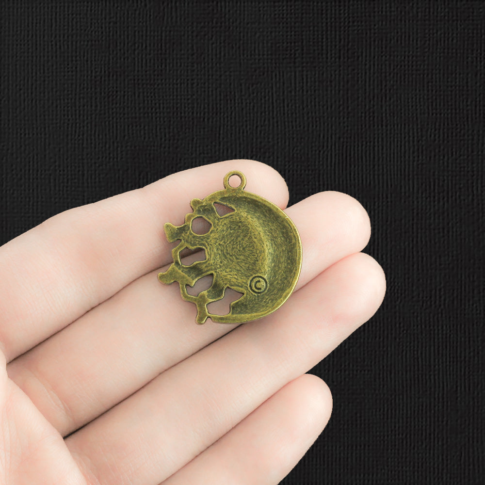 8 Sun and Moon Antique Bronze Tone Charms - BC987