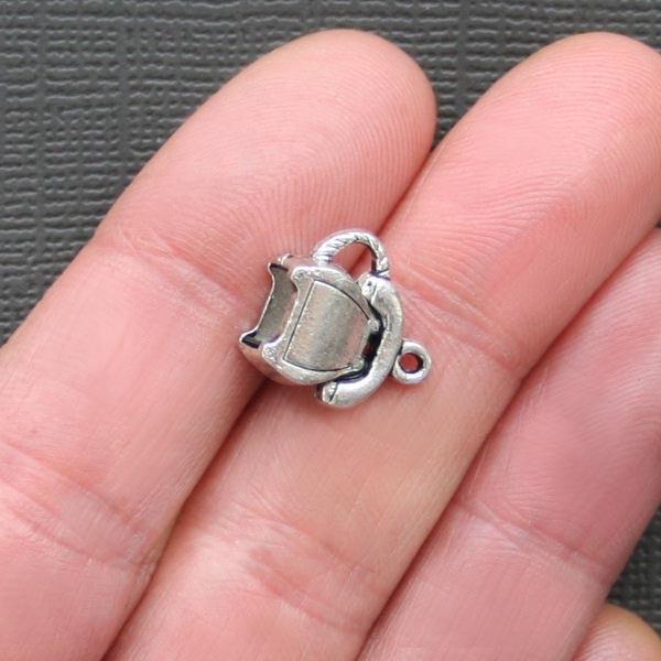 8 Telephone Antique Silver Tone Charms 3D - SC672