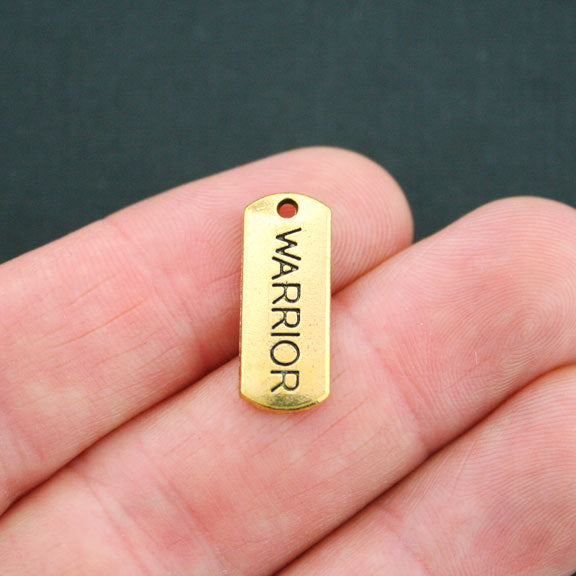 8 Warrior Antique Gold Tone Charms - GC634