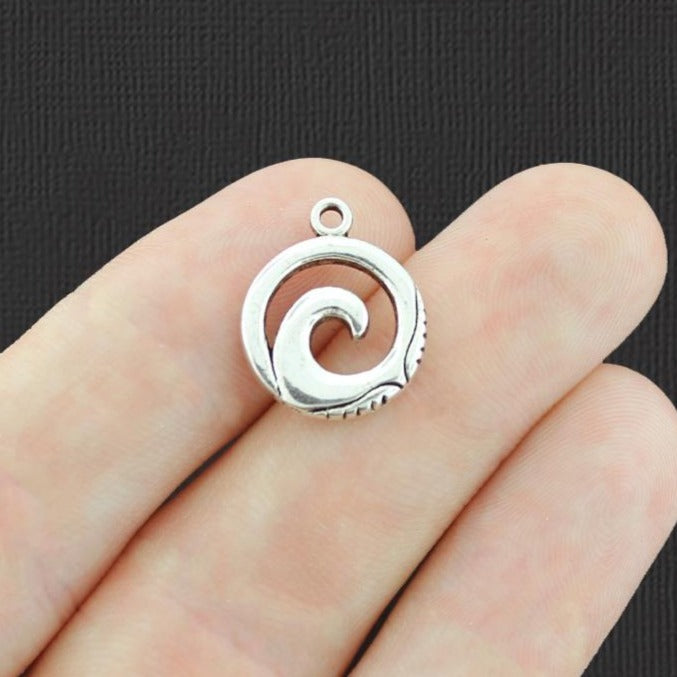 8 charmes de ton argent antique vague - SC6961