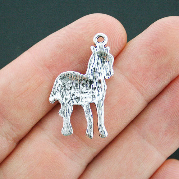 8 breloques de ton argent antique de zèbre - SC3946