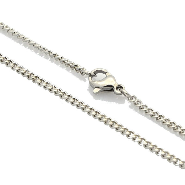 Stainless Steel Curb Chain Necklace 24" - 1mm - 1 Necklace - N114