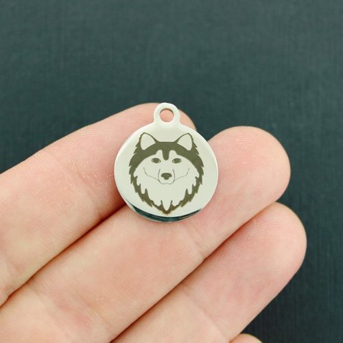 Alaskan Malamute Stainless Steel Charms - BFS001-3869